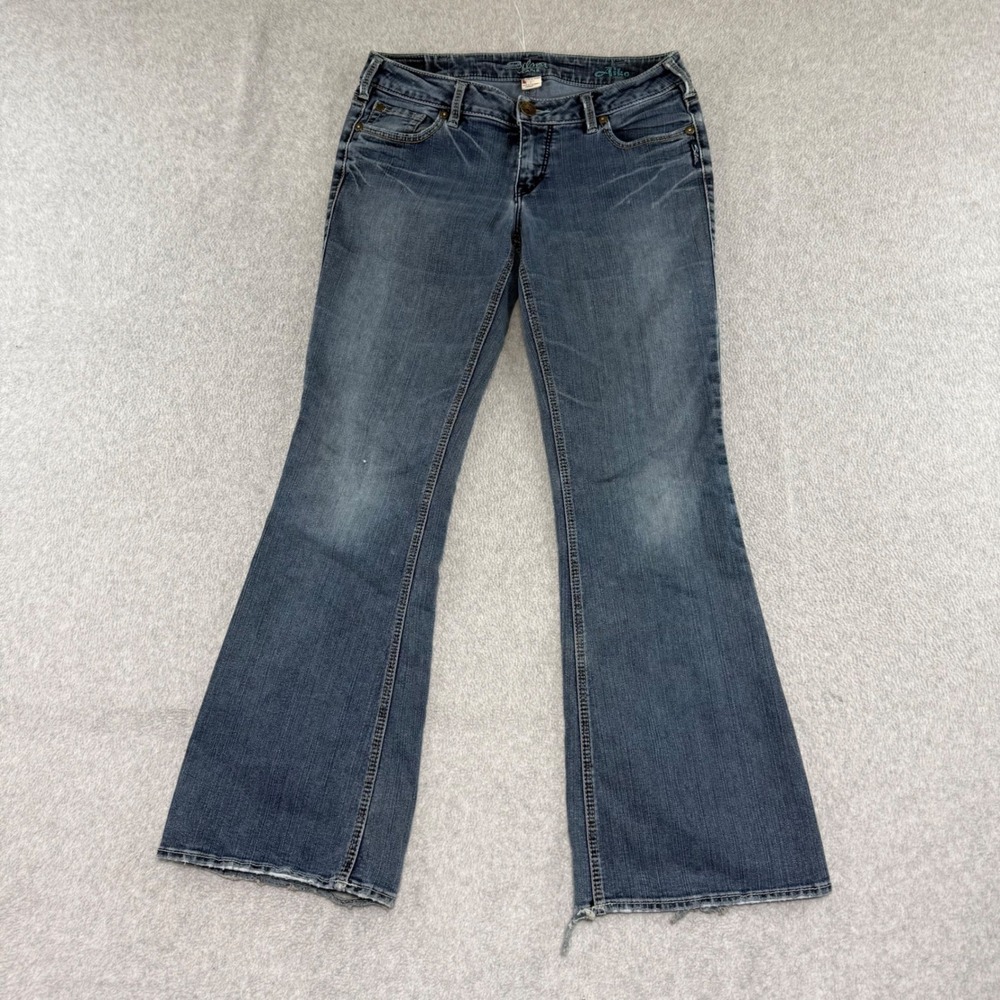Silver Jeans Aiko Bootcut Jeans Womens 31x31 Blue Dark Wash Mid Rise Y2K